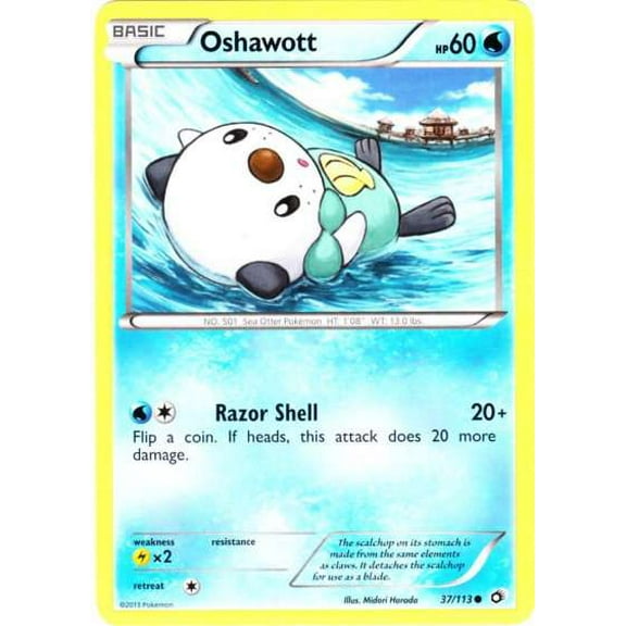 Pokemon Legendary Treasures Common Oshawott #37
