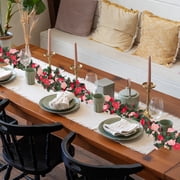 YOLETO 6 Pack Artificial Flower Garland-40FT Lush Rose Vines for Decoration, Hanging Floral Garlands for Bedroom, Wall, Weddings, Gardens & Home Decor (Mixed Pink)
