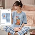 thumbnail image 1 of Conjunto de Pijama grande de manga corta para Mujer, ropa de dormir de punto de algodón con lunares, Pijama elegante para el hogar, 5XL, Verano, 1 of 4