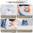 thumbnail image 5 of BZSMCE Table Lamp Creative Ocean Wave Shells in Blue Pattern Simple Pattern Night Light, 5 of 8