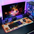 thumbnail image 6 of Watercolor Style Orange Flowers RGB Gaming Mouse Pad Large Keyboard Mat Rubber Base 13 Light Modes, 6 of 6