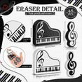 thumbnail image 3 of Music Pencils Note Pencil with Themed Erasers Wood Bulk Keyboard Fun Gift (96 Pcs), 3 of 7