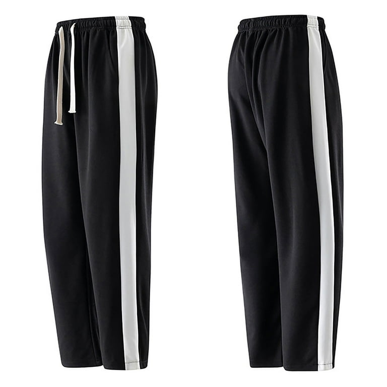 Olyvenn Men's Straight Leg Long Pants with Side Stripe Olyvenn Men's Straight Leg Long Pants with Side Stripe
