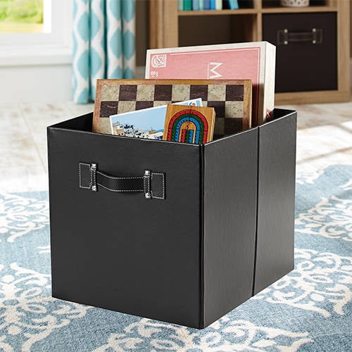 Better Homes Gardens Faux Leather, Leather Storage Cubes