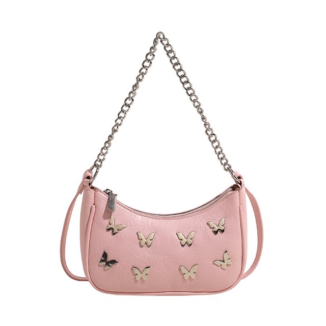 Crescent Bag Lindo Hobo Tote Bolso Mariposa PU Cuero Y2K para Mujeres Y Niñas