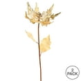 thumbnail image 3 of Vickerman 32" Champagne Glitter poinsettia Artificial Christmas Spray. Includes 2 sprays per pack., 3 of 3