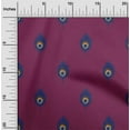 thumbnail image 1 of oneOone Cotton Poplin Fabric Peacock Feather Ikat Decor Fabric Printed BTY 42 Inch Wide, 1 of 4