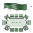 thumbnail image 3 of 7x3x1 Feet Raised Garden Bed Set 2PCS Metal Stakes Green Gardening Planters, 3 of 7