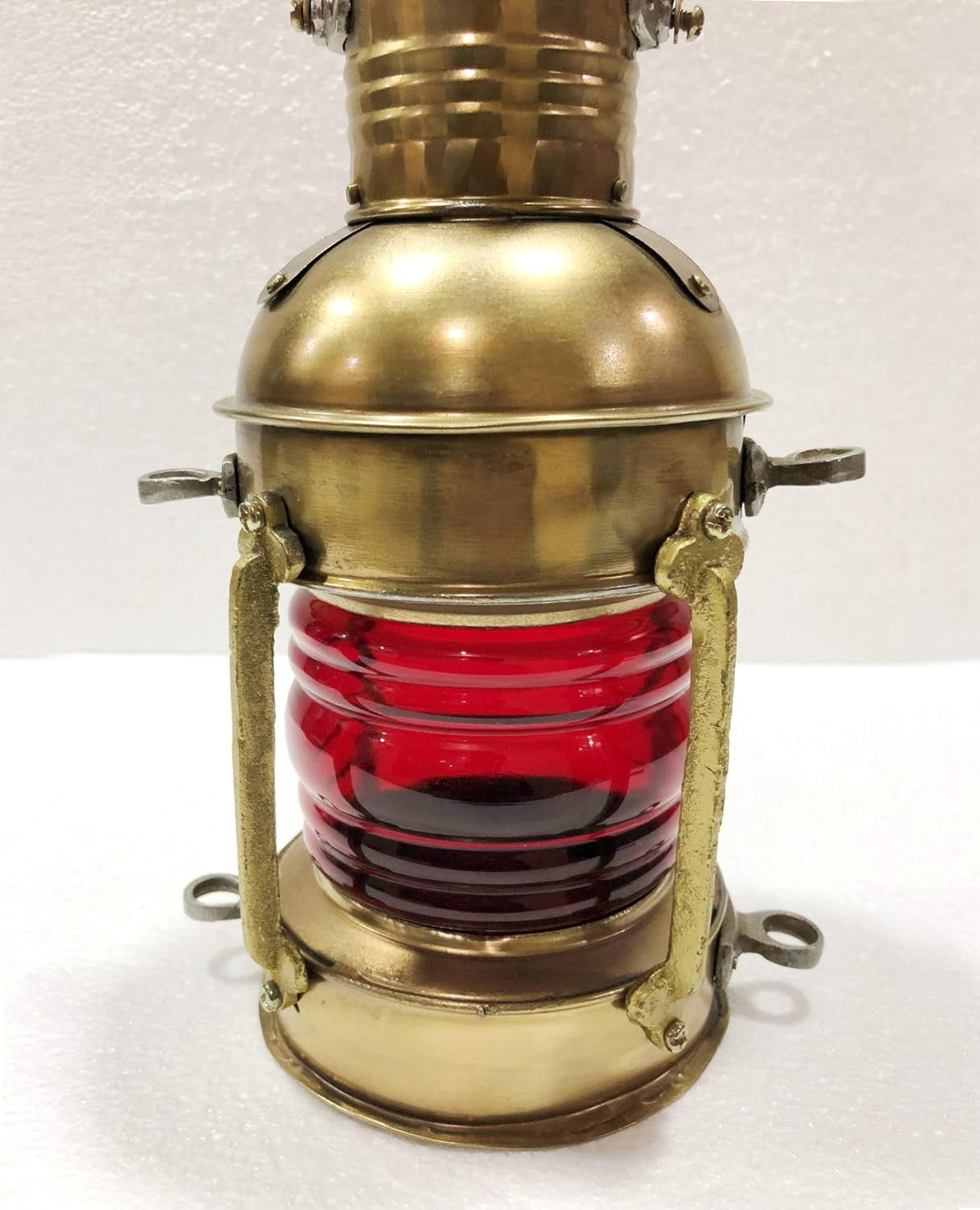 Nautical Antique 10" Ship Lamp Boat Red Oil Lantern Maritime Collectible Decorative