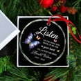 thumbnail image 5 of Personalized Memorial Loved One Christmas Glass Ornament, Listen to The Wind and Think of Me for in Your Heart Ornament Xmas 2025, Custom Name Remembrance Christmas Decor, Bereavement Glass Ornaments, 5 of 6