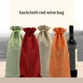 thumbnail image 2 of Injueey Bolsa de almacenamiento de vino con cordón, organizador portátil de regalos de champán para fiestas, bolsa de lino para Hotel, Almacenamiento y organización del hogar Azul oscuro, 2 of 6