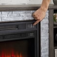 thumbnail image 5 of Gray TV Stand with Fireplace, 58" Electric Fireplace Heater TV Stand for 65" TVs, Wood Fake Fireplace Heater, Electric Fireplace Entertainment Center, 5 of 12