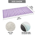 thumbnail image 3 of Dailycode Purple White Gingham Bathroom Rugs Non Slip Absorbent Soft Plush Quick Dry Bath Mat, 39"x20", 3 of 8
