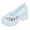 White, variant on Flower Embroidery Chunky Wedge Heels Walking Shoes for Women Retro Fall Casual Platform Height Increasing Slip on Dress Loafers Nursing Sneakers White Size 8.5