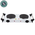 thumbnail image 1 of Parrilla Eléctrica 2 Quemadores de Disco con Asa IUSA Reacondicionado blanco, 1 of 5