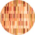 thumbnail image 1 of Ahgly Company Indoor Round Abstract Orange Contemporary Area Rugs, 7' Round, 1 of 1