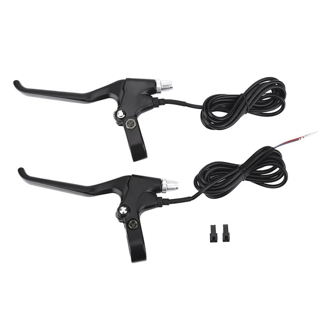 Diohce Palanca de Freno de Bicicleta 2 Cables Piezas de Repuesto de Palanca de Freno eléctrica de Bicicleta eléctrica Izquierda y Derecha (1 par)