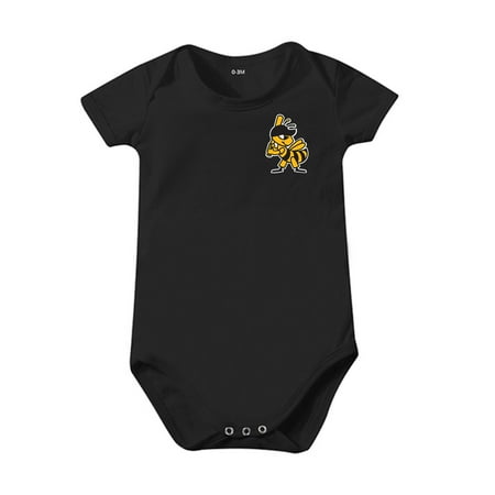 

Toddler Baby Girls Climbing Clothes Summer Solid Color Cartoon Bee Baseball Print And Short Sleeved Playsuit Baby For 3-6 Months