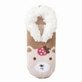 thumbnail image 2 of SwiftWear Women Christmas Slipper Socks with Grips Fuzzy Socks Winter Non Slip Cute Animal Warm Winter Socks Gifts, Khaki, 2 of 2