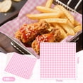 thumbnail image 2 of 100pcs Waxed Deli Paper Sheets, 7x7" Food Basket Liners for Sandwiches, Burgers. Classic Pink Checkered Deli Wrap Wax Paper Sheets by (Pink), 2 of 4