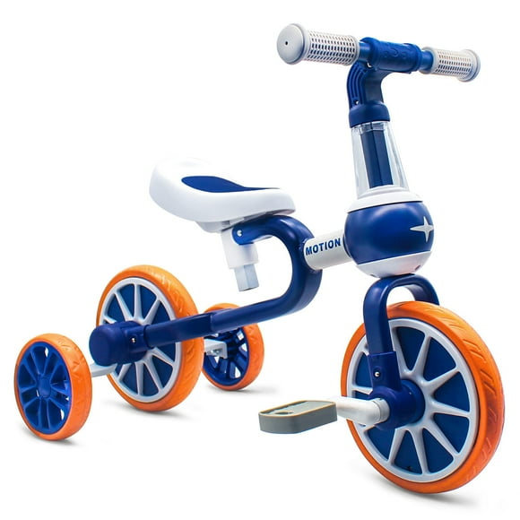XIAPIA 3 in 1 Toddler Bike for 2-4 Year Old Girl Boy, Kids Tricycle with Adjustable Seat, Detachable Pedal and Training Wheels, Baby Balan