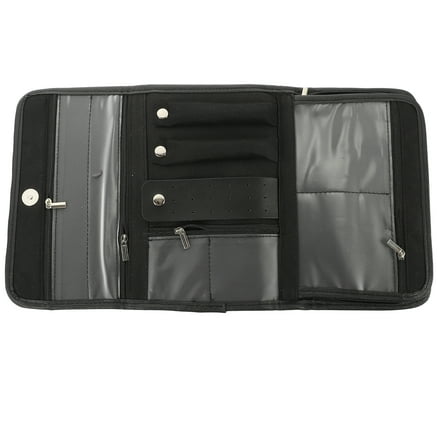 Foldable Jewelry Roll Bag Lightweight Travel Jewelry Pouch Bracelets Earrings Storage Container