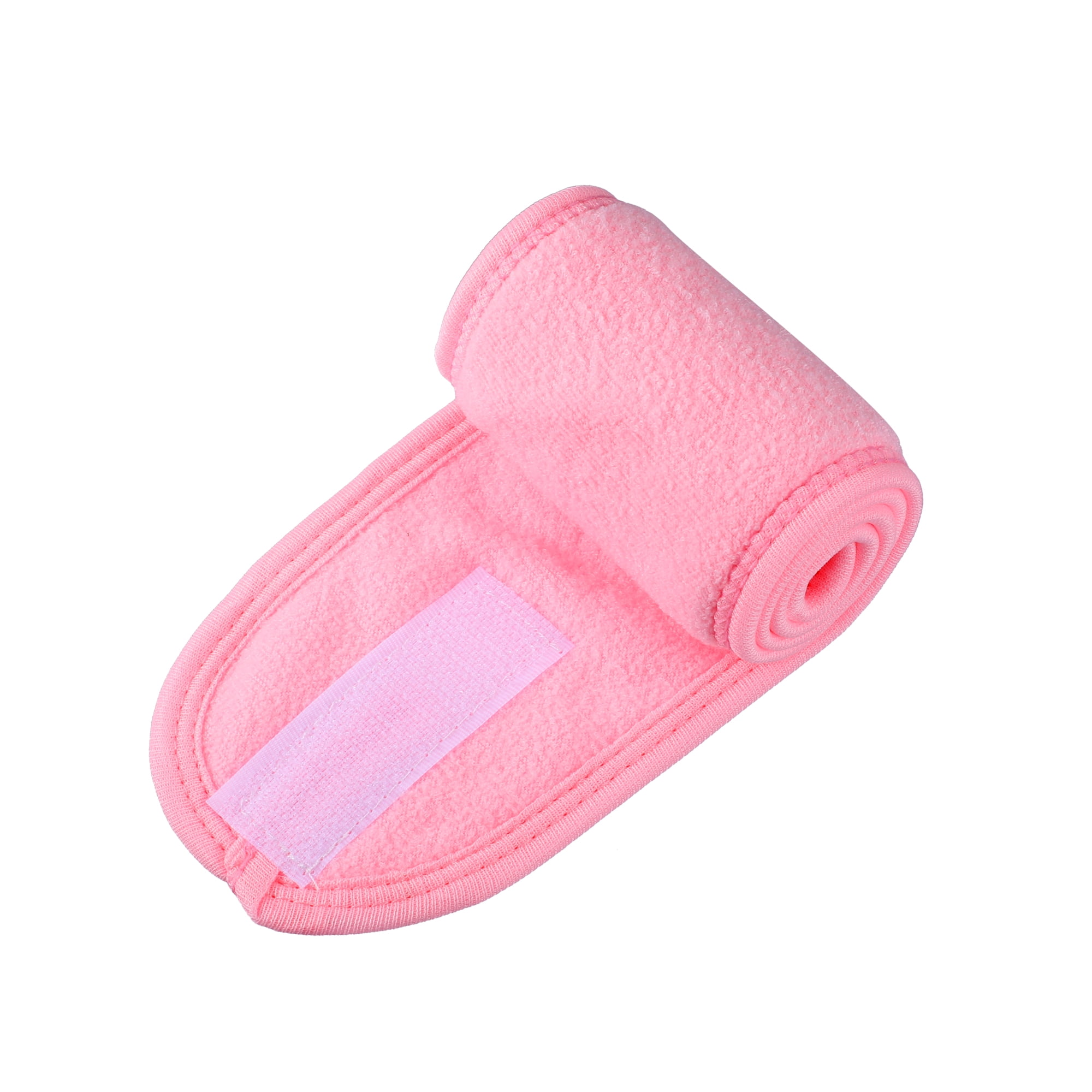 Unique Bargains 4 Pcs Spa Headband for Face Washing and Bathing Light Pink