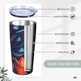 thumbnail image 6 of Kll Tropical Flower Stainless Steel Vacuum Insulated Coffee Cup 20 Oz Insulated Travel Mug Water Cup With Leak-Proof Straw Lid & Flip Lid,1 Metal Straws,1 Cleaning Brush, 6 of 8