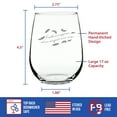 thumbnail image 4 of Bevvee Stemless Wine Glass 17 oz Feathers Appear Gifts for Wine Lovers Wine Glasses, 4 of 4