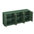 thumbnail image 6 of Aukfa 67" Modern Sideboard Cabinet, Wood Storage Credenza & TV Cabinet with 6 Fluted Doors for Living Room/Dining Room,Green, 6 of 8