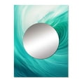 thumbnail image 2 of Designart "Spiraling Turquoise Wondrous Wave" Abstract Spirals Mirror Wall Decor - Modern Turquoise Abstract Hallway Wall Mirror Art - 32" x 24" Inch, 2 of 5