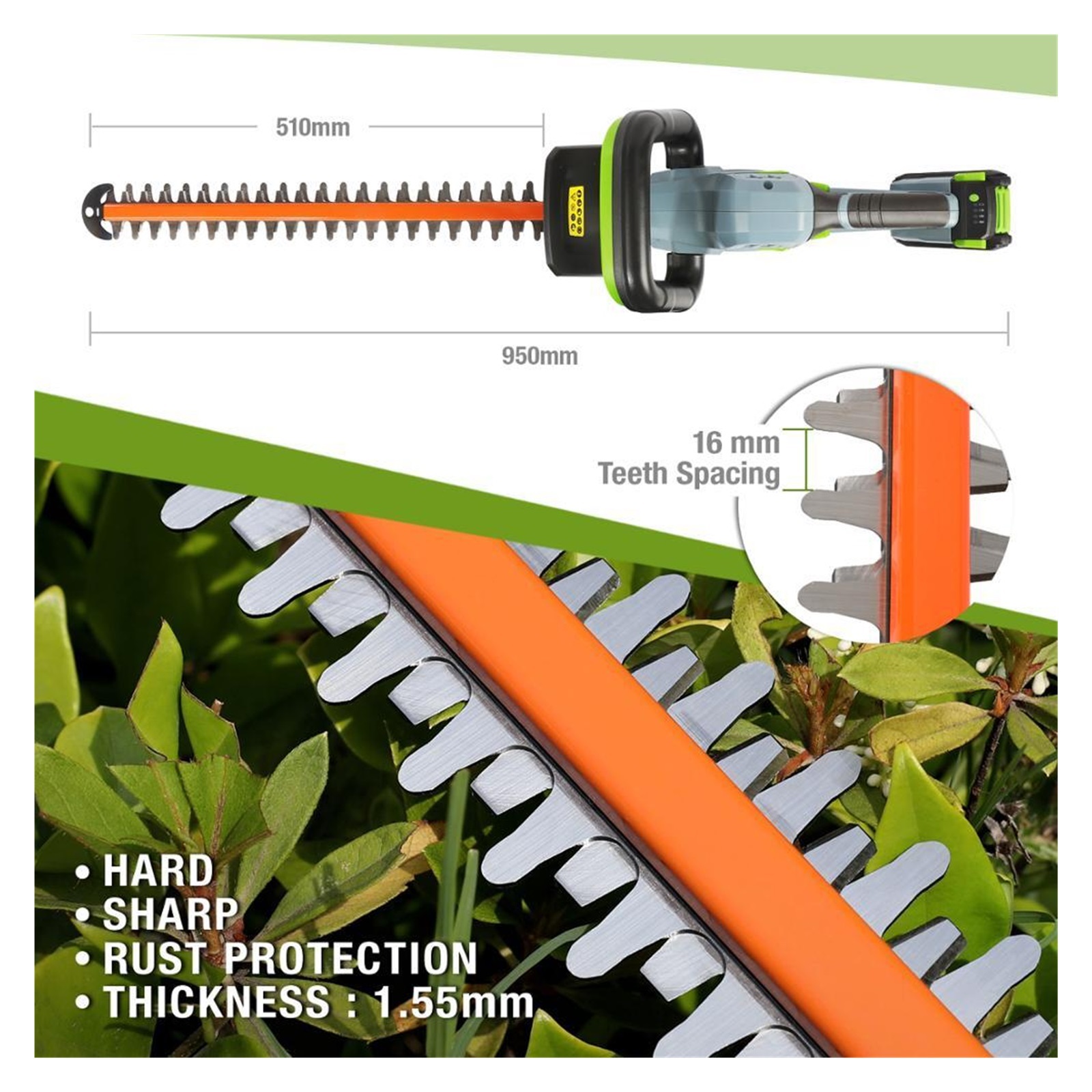 18/20V Cordless Hedge Trimmer Electric Household Trimmer Pruning Saw Quick Charge Rechargeable Hedge Trimmer For Garden ,2 IN 1 Trimmer & Edger