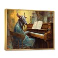 thumbnail image 2 of Designart Goat Animal framed wall art, Musical Goat I , Goat Large framed wall art decor, Turquoise Modern Gold framed wall art, 40x30 inches Gold Frame, 2 of 5