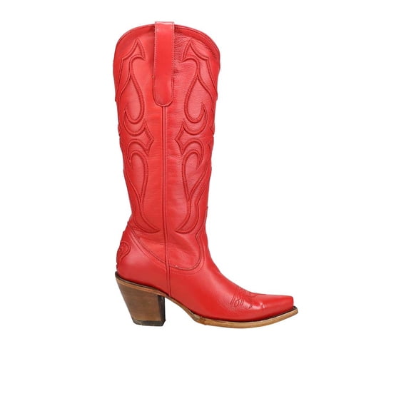 Corral Boots Womens Stitch Pattern Embroidered Snip Toe Zippered Cowboy Mi