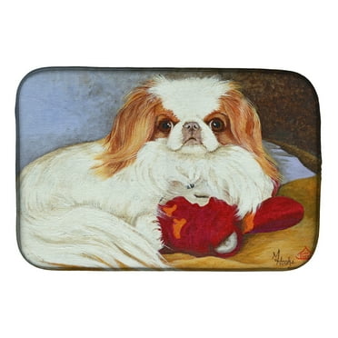 Carolines Treasures MH1049DDM Japanese Chin Pink Gorilla Dish Drying Mat 14 x 21" multicolor