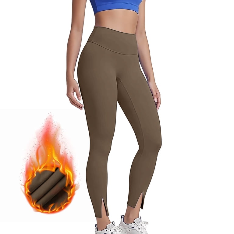 Meichang Women's Fleece Lined Leggings High Waisted Tummy Control