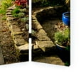thumbnail image 4 of 3 Panel Garden Print Canvas Room Divider, Multicolor - Saltoro Sherpi, 4 of 5