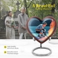 thumbnail image 3 of MUKTIVE Ice Hockey Funeral Decorative Urn for Women & Men, Beautiful Heart Urns, Keepsake Blue Urn for Ashes of Human, Cremation Urns for Female Funeral, 3 Inch, 3 of 7