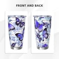 thumbnail image 3 of Fotbe Butterflies Pattern 20 oz Tumbler Stainless Steel Vacuum Insulated Coffee Ice Cup Double Wall Travel Flask Leak-proof Coffee Cup-Without Straw, 3 of 8