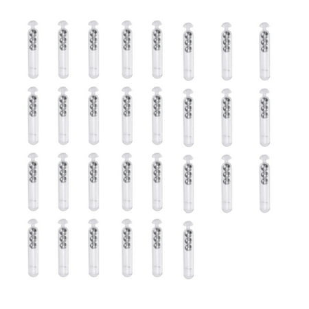 Fearlessin 30pcs Fishing Sound Bar Insert Tube Lure Baits Shake Attract Attraction Gathering Rattle DIY Long-Lasting Durable White