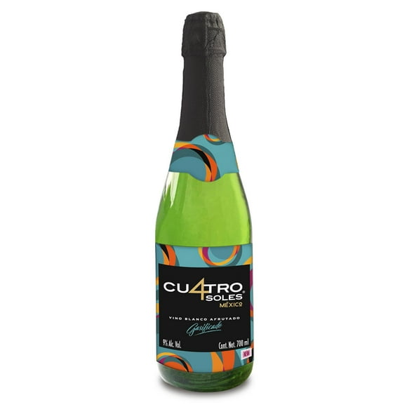 Pack de 4 Vino Espumoso Cuatro Soles 700 ml Blanco Afrutado