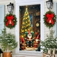 thumbnail image 6 of FastXmas Christmas Door Cover Decorations, 2.95 x 5.9 Feet Santa Claus Snowman and Gift Box Design Pattern Christmas Door Curtain Cute Durable Xmas Door Cover Decor for Festive Door for Front Doors, 6 of 6