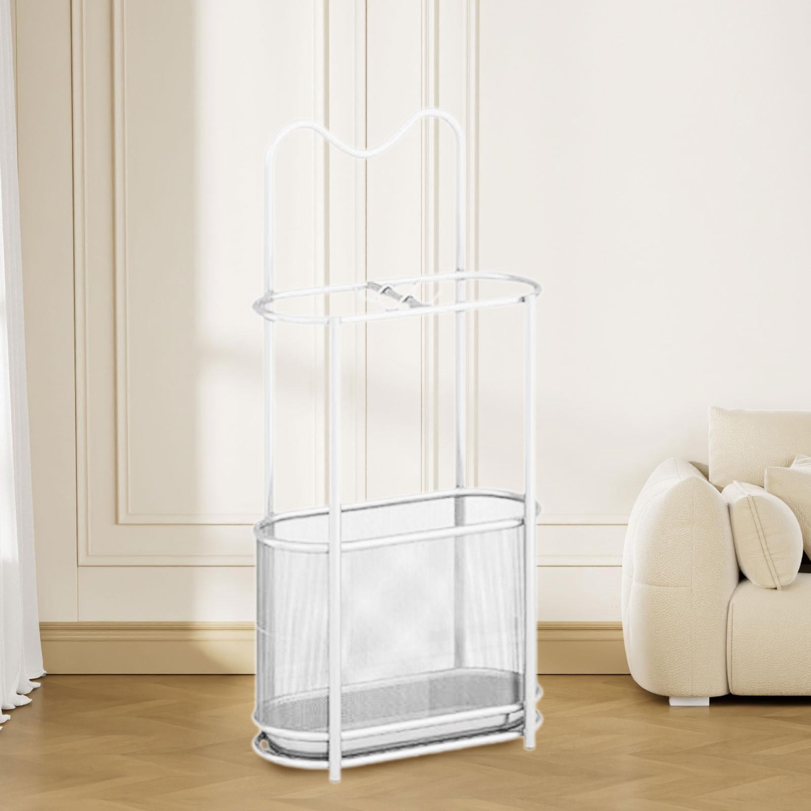 Fiocias Umbrella Rack Stand Holder Bin Iron Organizer Storage Rack Umbrella Stand Holder white