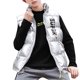 thumbnail image 1 of Gibobby Chamarra niñoNiños Bebé Niños Niñas Sin mangas Abrigos de invierno Chaqueta con capucha Chaleco Prendas de vestir exteriores Trajes Ropa(Plata de plata, 4-5 Años), 1 of 4