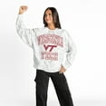 thumbnail image 4 of Women's Gameday Couture  Ash Virginia Tech Hokies Whiteout Premium Fleece Camo Sweatshirt, 4 of 5
