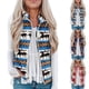 thumbnail image 5 of Zip Up Vest, Fleece Vest Christmas Pattern Print Warm Casual Soft Breathable  For Party For Women ANGGREK L azul, 5 of 5