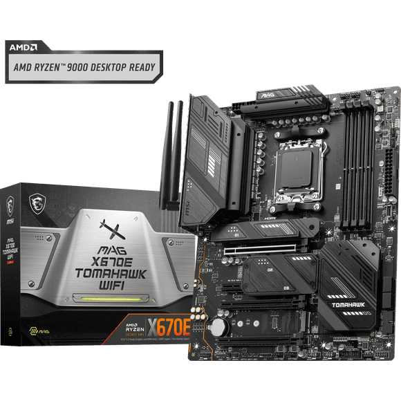MSI AMD ATX Gaming Motherboard, AM5, DDR5, WiFi 6E, MAG X670E TOMAHAWK WIFI