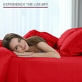 thumbnail image 3 of Lux Decor Collection King Size Sheet Set - 4 Pc King Bed Sheets Set - High GSM Brushed Microfiber Sheets - Up to 16 Inches Deep Pocket Bedding Sheets & Pillowcases, Burgundy, 3 of 8
