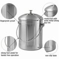 thumbnail image 2 of Odorless Stainless Steel Compost Bucket for Kitchen - Kitchen Compost Bin - Includes Replacement Carbon Filters (Shiny Stainless Steel, 5 Liter),, 2 of 4