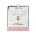 thumbnail image 2 of Believe by Brilliance Pink Crystal Shaker Heart Layered Necklace Set, 16+2/17+2/18+2", 2 of 3